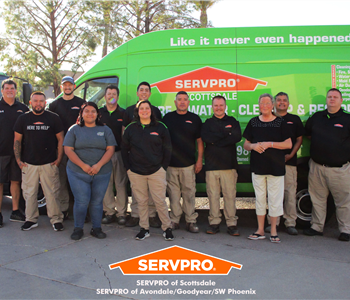 SERVPRO crew group in front of truck